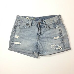 Madewell Distressed Medium Rise Shorts